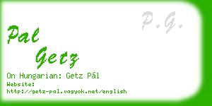 pal getz business card